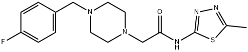 2-[4-[(4-fluorophenyl)methyl]piperazin-1-yl]-N-(5-methyl-1,3,4-thiadiazol-2-yl)acetamide Structure