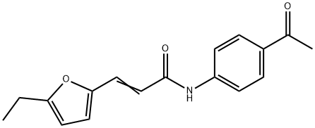 (E)-N-(4-acetylphenyl)-3-(5-ethylfuran-2-yl)prop-2-enamide Struktur