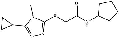 N-cyclopentyl-2-[(5-cyclopropyl-4-methyl-1,2,4-triazol-3-yl)sulfanyl]acetamide Struktur