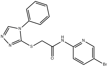 N-(5-bromopyridin-2-yl)-2-[(4-phenyl-1,2,4-triazol-3-yl)sulfanyl]acetamide Struktur