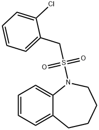 1-[(2-chlorophenyl)methylsulfonyl]-2,3,4,5-tetrahydro-1-benzazepine Struktur