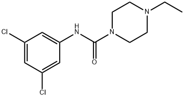 N-(3,5-dichlorophenyl)-4-ethylpiperazine-1-carboxamide Struktur