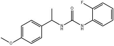 1-(2-fluorophenyl)-3-[1-(4-methoxyphenyl)ethyl]urea Struktur