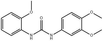 1-(3,4-dimethoxyphenyl)-3-(2-methoxyphenyl)urea Struktur