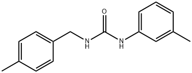 1-(3-methylphenyl)-3-[(4-methylphenyl)methyl]urea Struktur