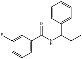 3-fluoro-N-(1-phenylpropyl)benzamide Struktur