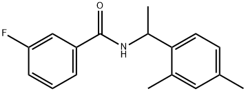 N-[1-(2,4-dimethylphenyl)ethyl]-3-fluorobenzamide Struktur