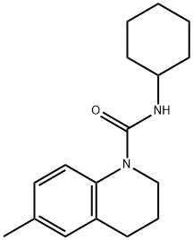 N-cyclohexyl-6-methyl-3,4-dihydro-2H-quinoline-1-carboxamide Struktur