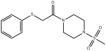 1-(4-methylsulfonylpiperazin-1-yl)-2-phenylsulfanylethanone Struktur