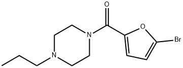 (5-bromofuran-2-yl)-(4-propylpiperazin-1-yl)methanone Struktur