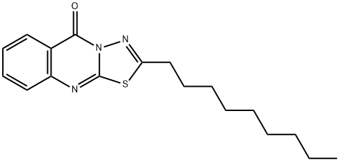 2-nonyl-[1,3,4]thiadiazolo[2,3-b]quinazolin-5-one Struktur