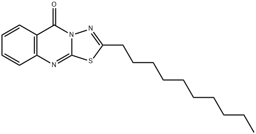 2-decyl-[1,3,4]thiadiazolo[2,3-b]quinazolin-5-one Struktur