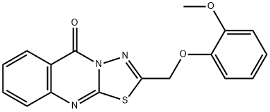 2-[(2-methoxyphenoxy)methyl]-[1,3,4]thiadiazolo[2,3-b]quinazolin-5-one Struktur