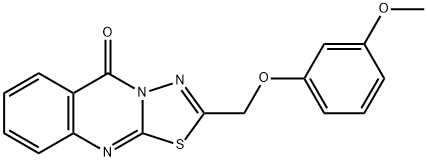 2-[(3-methoxyphenoxy)methyl]-[1,3,4]thiadiazolo[2,3-b]quinazolin-5-one Struktur