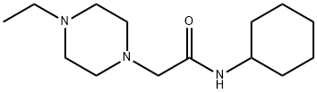 N-cyclohexyl-2-(4-ethylpiperazin-1-yl)acetamide Struktur