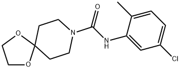 N-(5-chloro-2-methylphenyl)-1,4-dioxa-8-azaspiro[4.5]decane-8-carboxamide Struktur