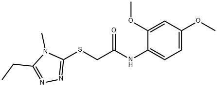 N-(2,4-dimethoxyphenyl)-2-[(5-ethyl-4-methyl-1,2,4-triazol-3-yl)sulfanyl]acetamide Struktur