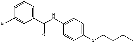 3-bromo-N-(4-butylsulfanylphenyl)benzamide Structure