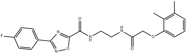 N-[2-[[2-(2,3-dimethylphenoxy)acetyl]amino]ethyl]-3-(4-fluorophenyl)-1,2,4-oxadiazole-5-carboxamide Struktur