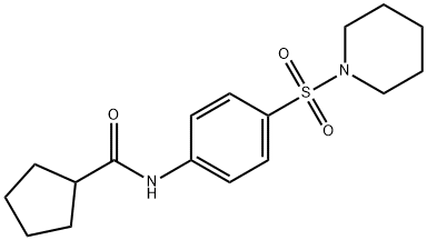 N-(4-piperidin-1-ylsulfonylphenyl)cyclopentanecarboxamide Struktur