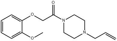 2-(2-methoxyphenoxy)-1-(4-prop-2-enylpiperazin-1-yl)ethanone Struktur