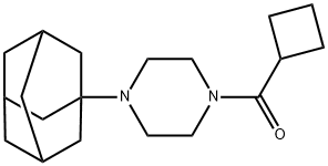 [4-(1-adamantyl)piperazin-1-yl]-cyclobutylmethanone Struktur