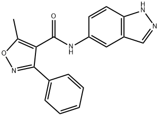 N-(1H-indazol-5-yl)-5-methyl-3-phenyl-1,2-oxazole-4-carboxamide Struktur