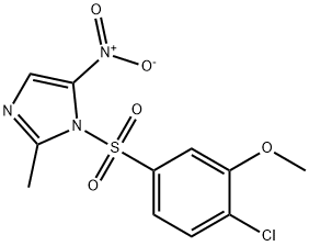 1-(4-chloro-3-methoxyphenyl)sulfonyl-2-methyl-5-nitroimidazole Struktur