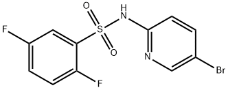 N-(5-bromopyridin-2-yl)-2,5-difluorobenzenesulfonamide Struktur