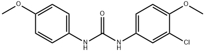 1-(3-chloro-4-methoxyphenyl)-3-(4-methoxyphenyl)urea Struktur