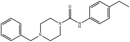 4-benzyl-N-(4-ethylphenyl)piperazine-1-carboxamide Struktur