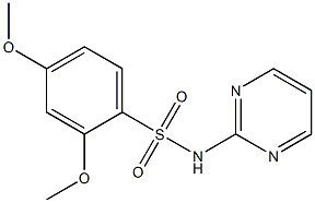 2,4-dimethoxy-N-pyrimidin-2-ylbenzenesulfonamide Struktur