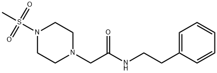 2-(4-methylsulfonylpiperazin-1-yl)-N-(2-phenylethyl)acetamide Struktur