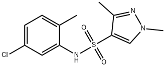 N-(5-chloro-2-methylphenyl)-1,3-dimethylpyrazole-4-sulfonamide Struktur