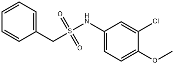 N-(3-chloro-4-methoxyphenyl)-1-phenylmethanesulfonamide Struktur