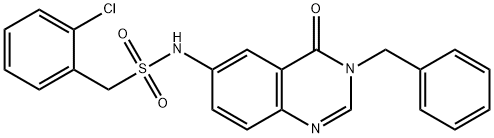 N-(3-benzyl-4-oxoquinazolin-6-yl)-1-(2-chlorophenyl)methanesulfonamide Struktur