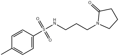 4-methyl-N-[3-(2-oxopyrrolidin-1-yl)propyl]benzenesulfonamide Struktur