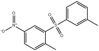 1-methyl-2-(3-methylphenyl)sulfonyl-4-nitrobenzene Struktur