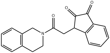 3-[2-(3,4-dihydro-1H-isoquinolin-2-yl)-2-oxoethyl]-3H-indene-1,2-dione Structure