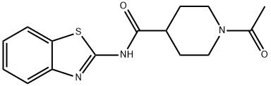 1-acetyl-N-(1,3-benzothiazol-2-yl)piperidine-4-carboxamide Struktur