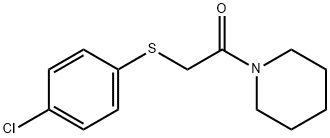 2-(4-chlorophenyl)sulfanyl-1-piperidin-1-ylethanone Struktur