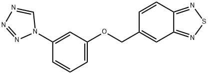 5-[[3-(tetrazol-1-yl)phenoxy]methyl]-2,1,3-benzothiadiazole Struktur