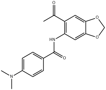 N-(6-acetyl-1,3-benzodioxol-5-yl)-4-(dimethylamino)benzamide Struktur