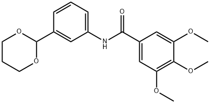 N-[3-(1,3-dioxan-2-yl)phenyl]-3,4,5-trimethoxybenzamide Struktur