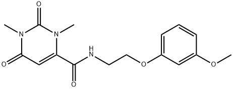 N-[2-(3-methoxyphenoxy)ethyl]-1,3-dimethyl-2,6-dioxopyrimidine-4-carboxamide Struktur