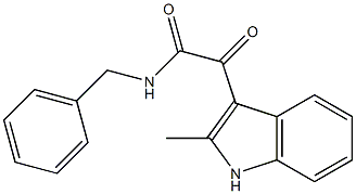 N-benzyl-2-(2-methyl-1H-indol-3-yl)-2-oxoacetamide Struktur