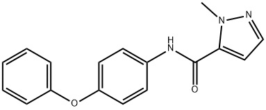 2-methyl-N-(4-phenoxyphenyl)pyrazole-3-carboxamide Struktur