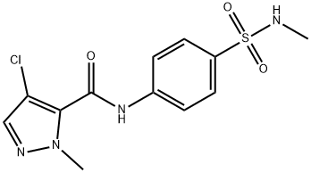 4-chloro-2-methyl-N-[4-(methylsulfamoyl)phenyl]pyrazole-3-carboxamide Struktur