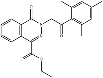 ethyl 4-oxo-3-[2-oxo-2-(2,4,6-trimethylphenyl)ethyl]phthalazine-1-carboxylate Struktur