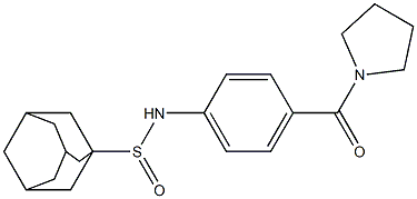 N-[4-(pyrrolidine-1-carbonyl)phenyl]adamantane-1-sulfinamide Struktur